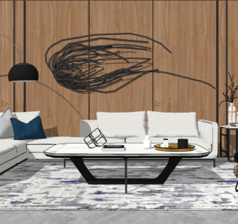 现代家居客厅 客厅沙发茶几组合